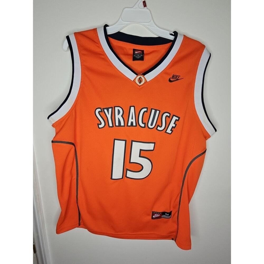 Vintage Y2K Nike Syracuse University Basketball Jersey Size Medium NCAA Orange